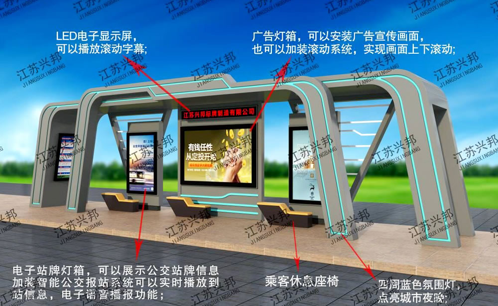 江苏兴邦——公交站台宣传栏